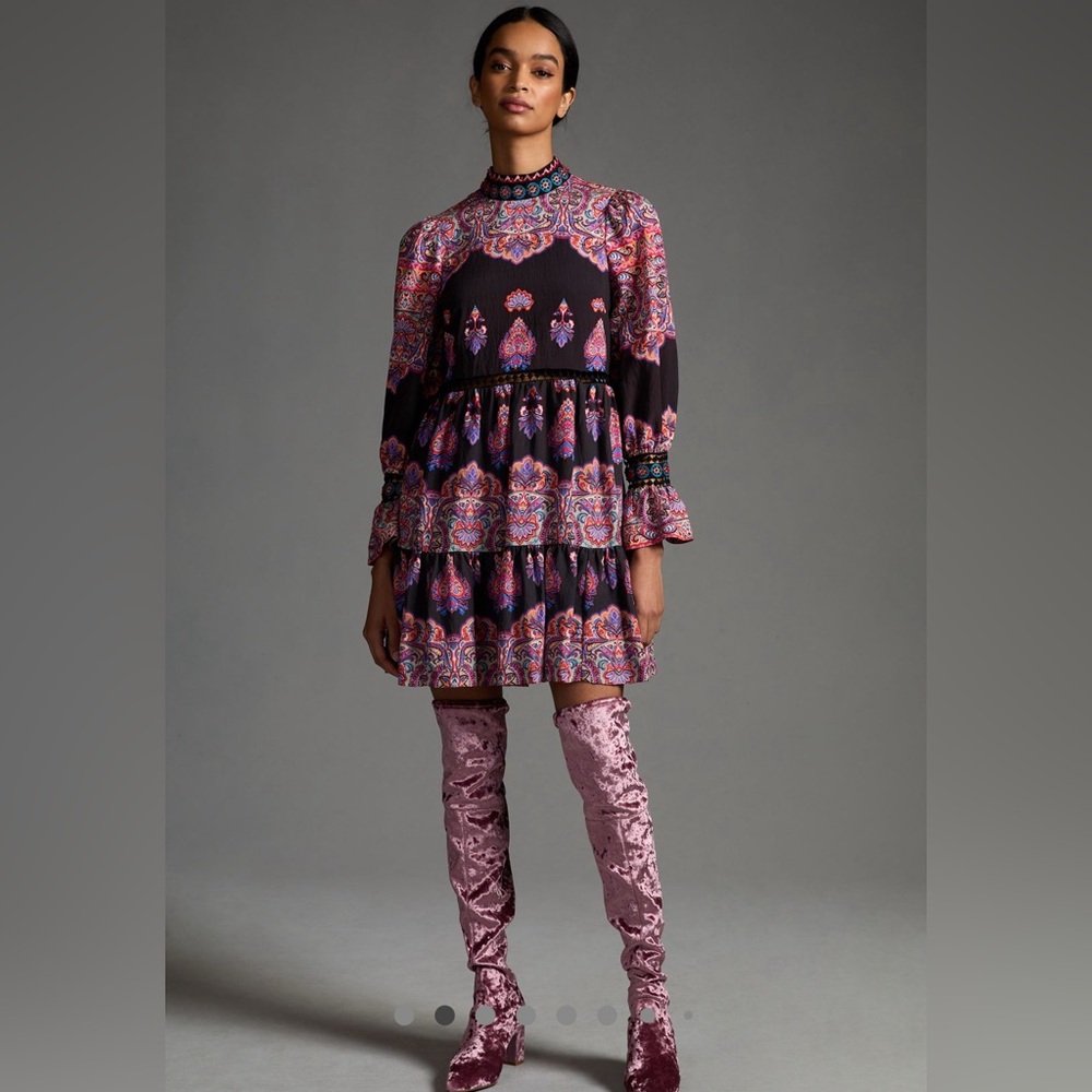 Anthropologie Multicolor Long Sleeve Dress